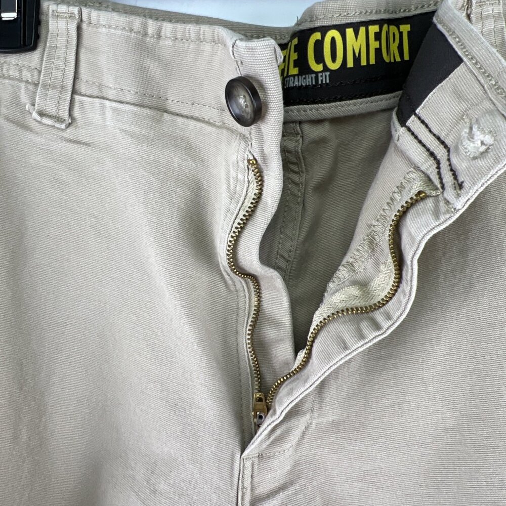 Lee 38x29 Extreme Comfort Straight Pants Men Tan Stretch Chino Relaxed Fit Twill - Picture 5 of 9